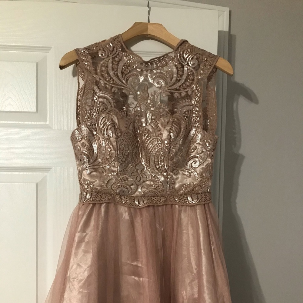 rose gold homecoming dress